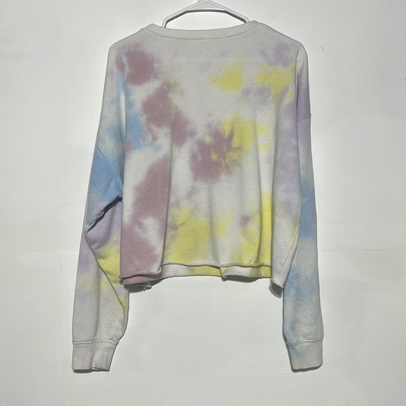 Colsie Tye-Dye Long Sleeve Raw Hem Sweatshirt Size XL - Picture 8 of 8